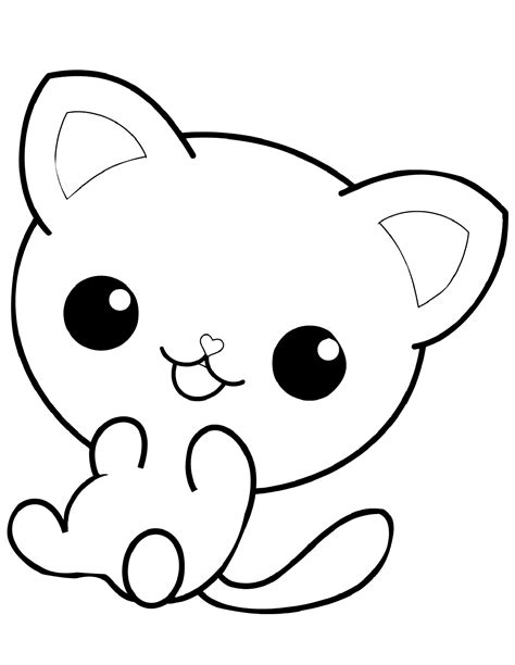 cartoon cat pictures to color|cartoon kitty coloring page.